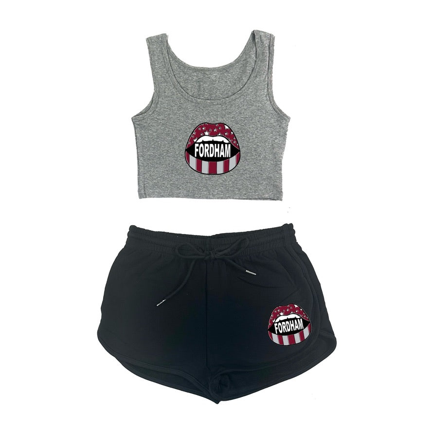 Open Mouth Crop Tank & Shorts Set