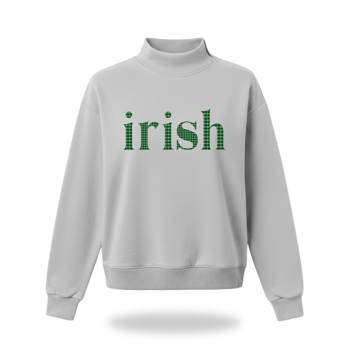 Irish Gingham Mock Neck