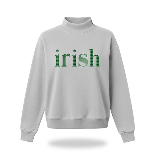 Irish Gingham Mock Neck