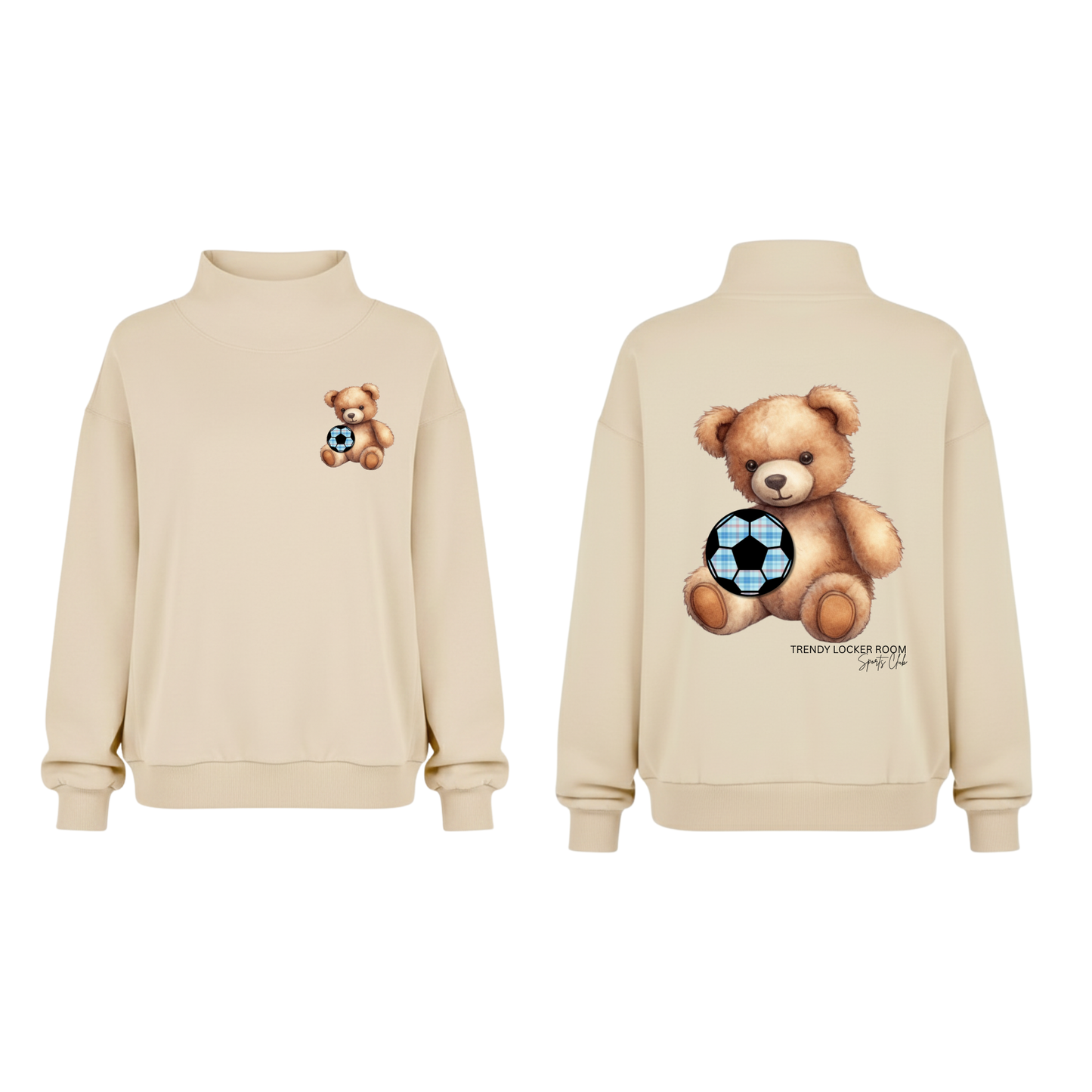 Teddy Bear Soccer Mock Neck