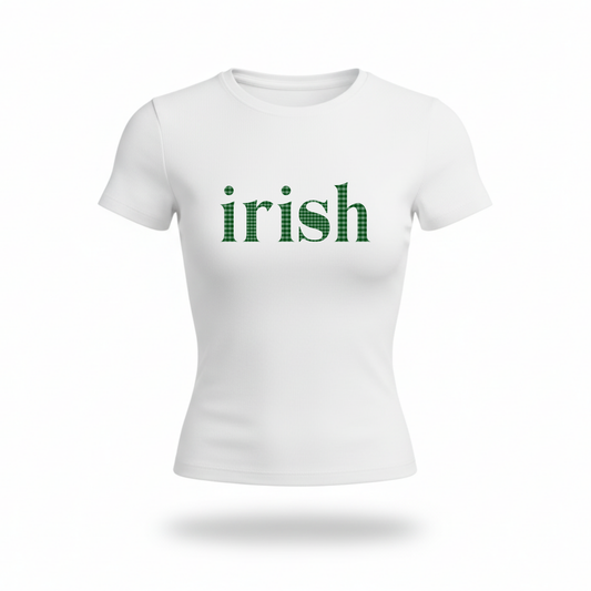 Irish Gingham Fitted Tee