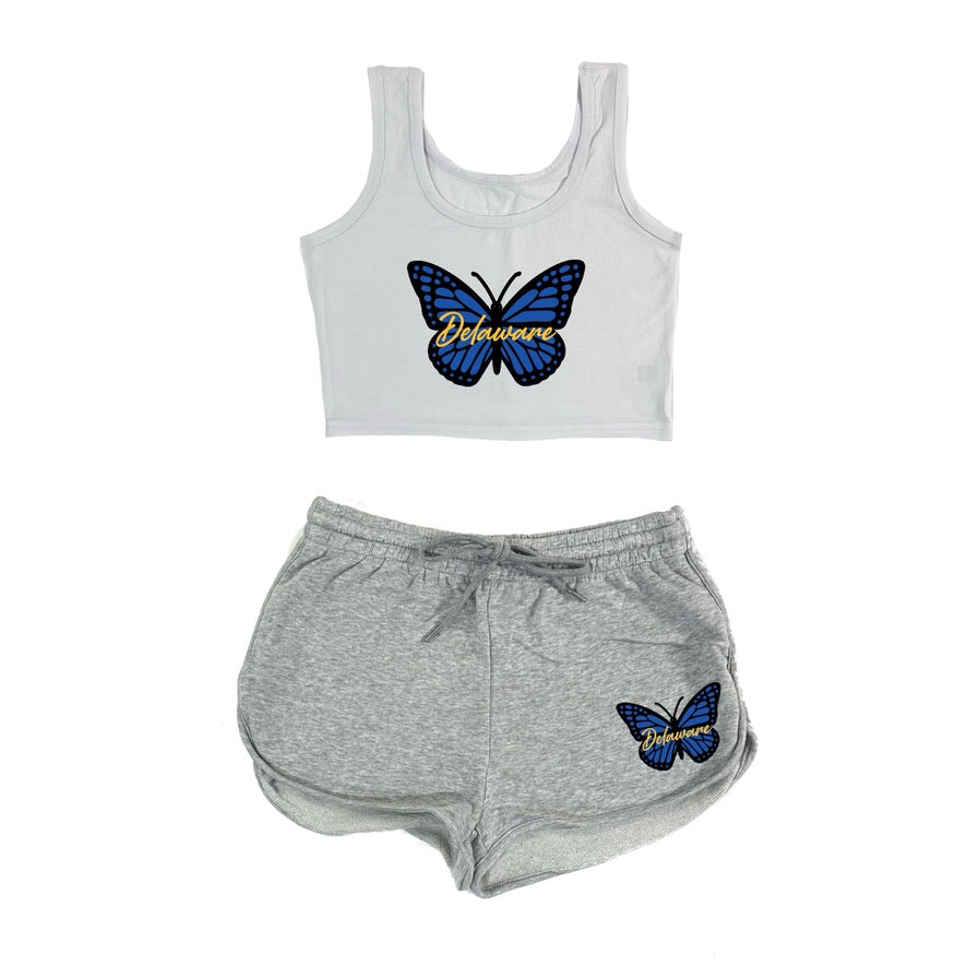 Butterfly Crop Tank & Shorts Set