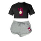 Bear Crop Tee & Shorts Set