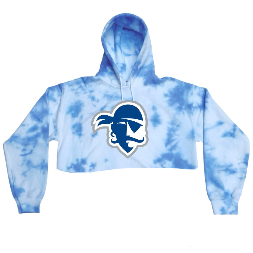 School Tie Dye Crop Hoodie