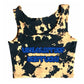 Graffiti Bleach Crop Tank