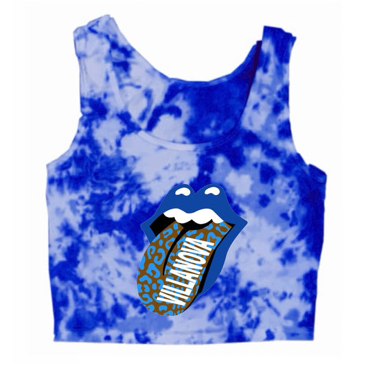 Cheetah Tongue Tie Dye Crop Tank