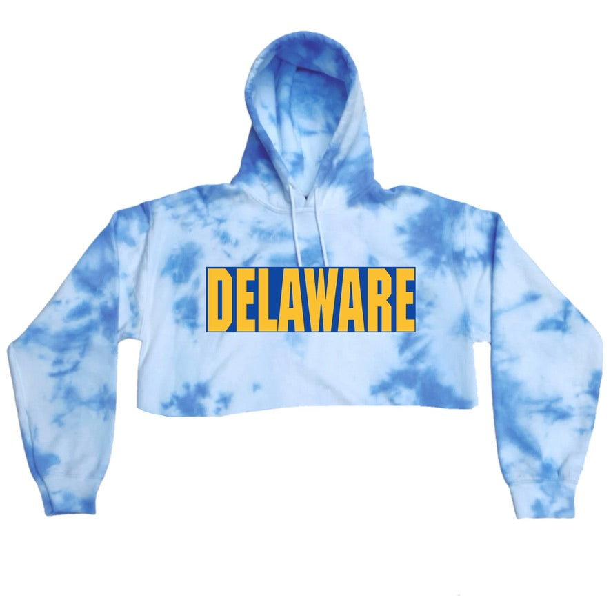 Bold Tie Dye Crop Hoodie