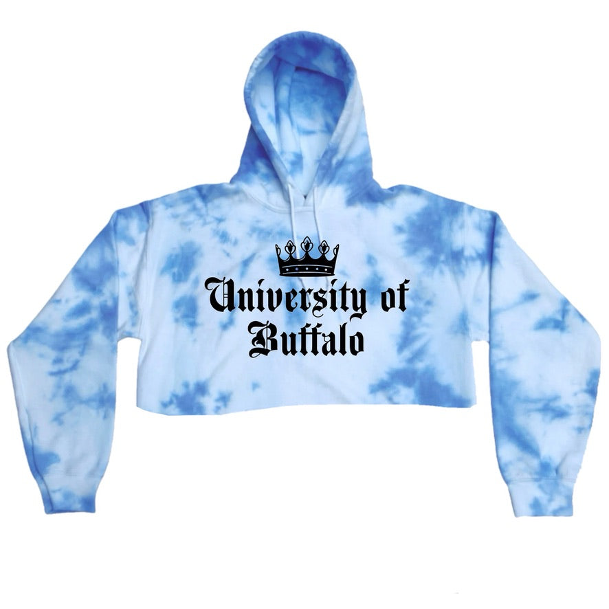 Queen Tie Dye Crop Hoodie