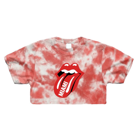 Tongue Tie Dye Crop Tee