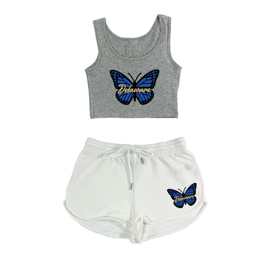 Butterfly Crop Tank & Shorts Set