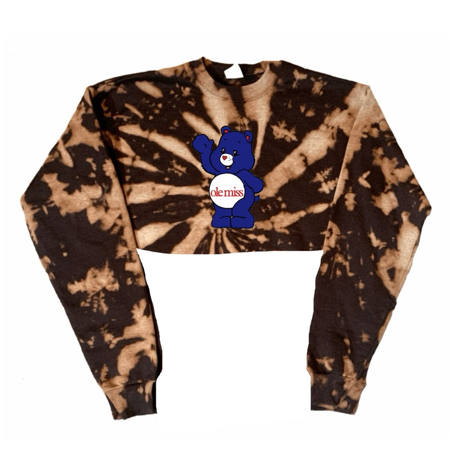 Bear Bleach Crop Crewneck