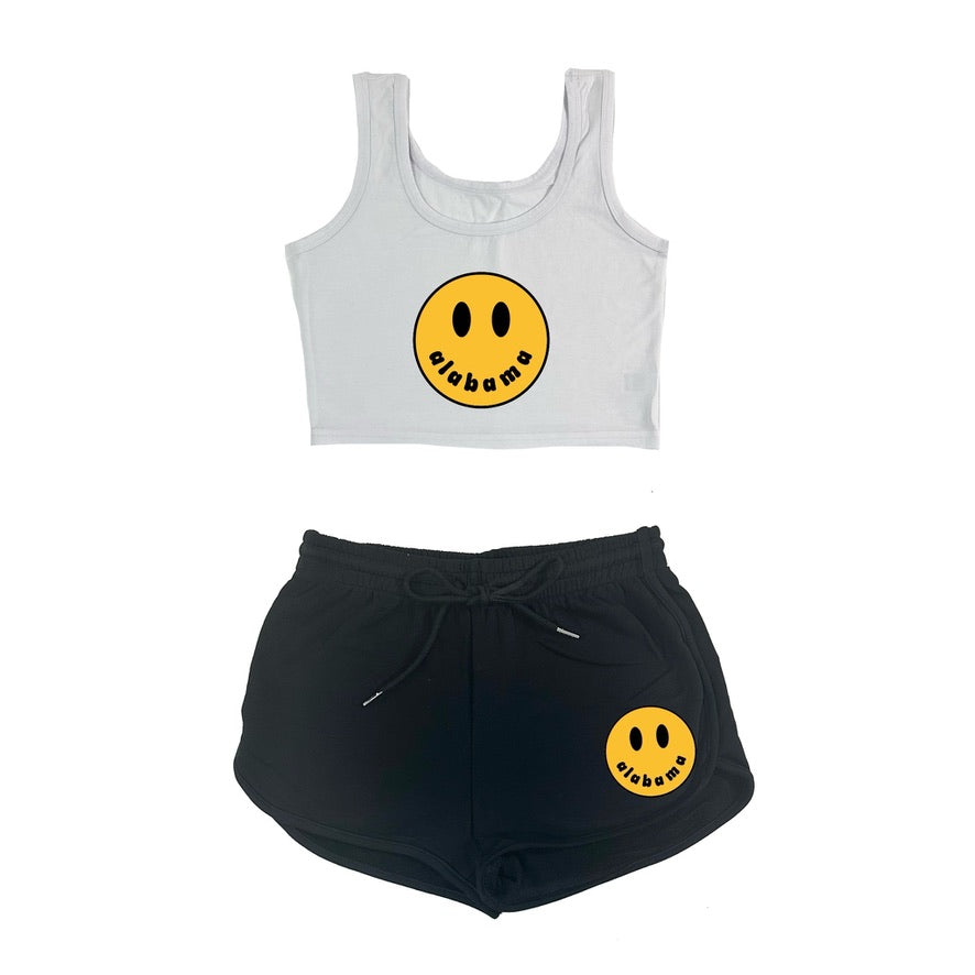 Smile Crop Tank & Shorts Set