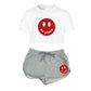 Happy Crop Tee & Shorts Set