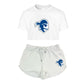 School Crop Tee & Shorts Set