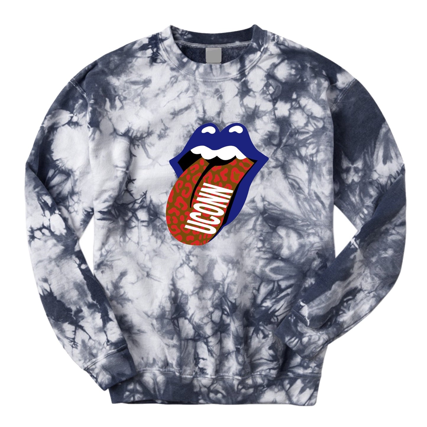 Cheetah Tongue Tie Dye Crewneck