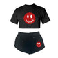 Happy Crop Tee & Shorts Set