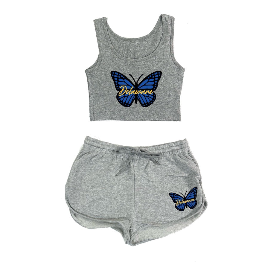 Butterfly Crop Tank & Shorts Set