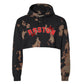 Flutter Bleach Crop Hoodie