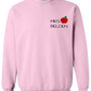 Teacher Crewneck-Embroidered Personalized Solid Apple