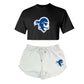 School Crop Tee & Shorts Set