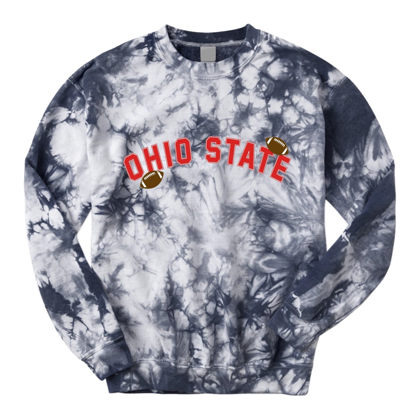 Football Tie Dye Crewneck