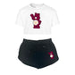 Bear Crop Tee & Shorts Set