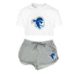 School Crop Tee & Shorts Set