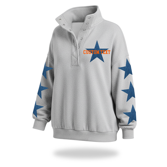 Denim Stars Henley Pullover