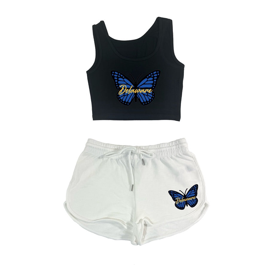 Butterfly Crop Tank & Shorts Set