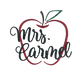 Teacher Crewneck-Embroidered Personalized Apple Outline