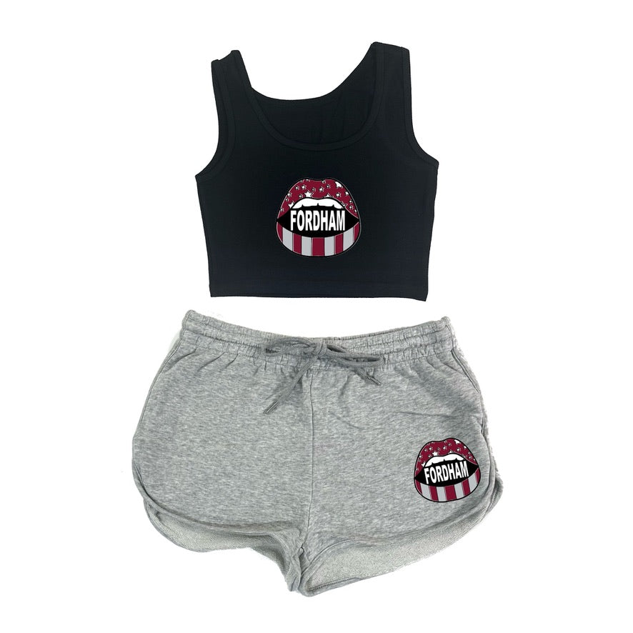 Open Mouth Crop Tank & Shorts Set