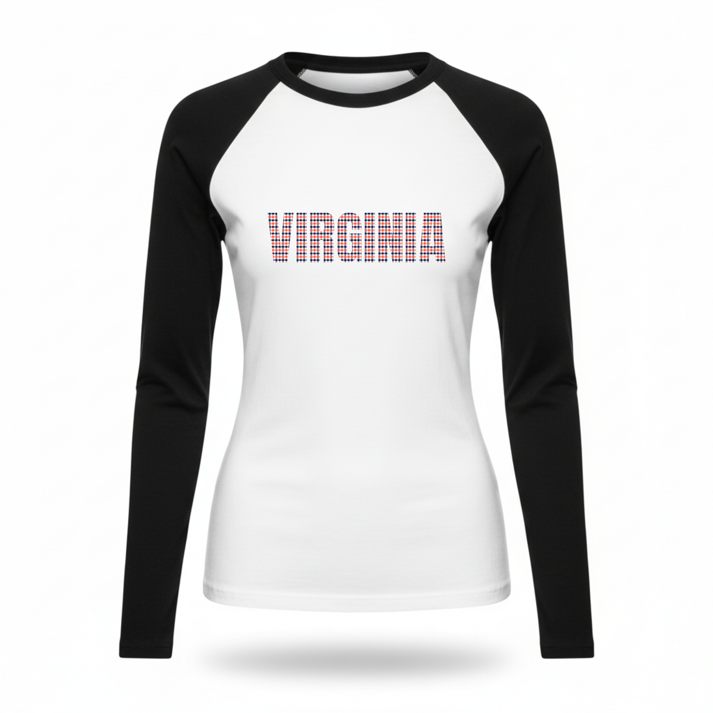 Gingham Fitted Long Sleeve