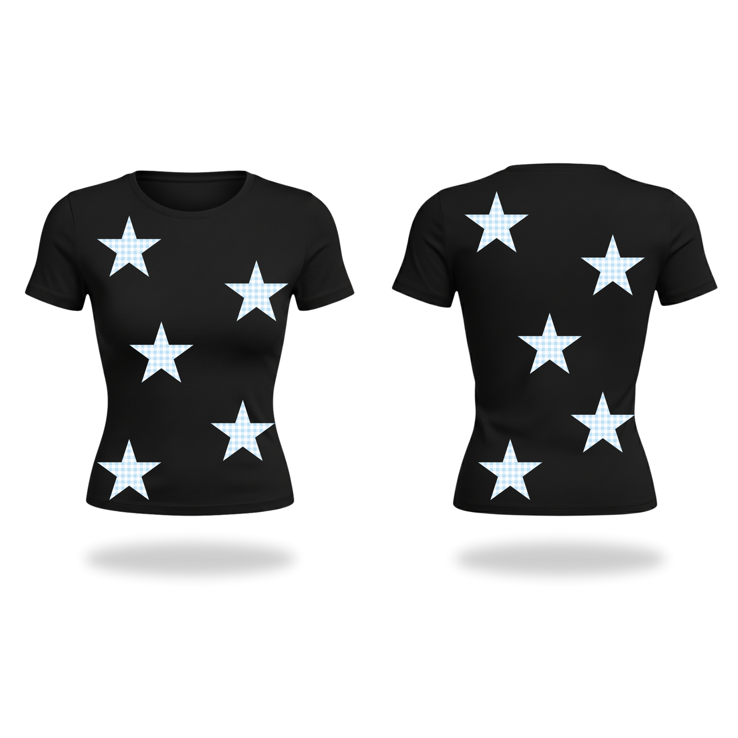 Gingham Stars Fitted Tee