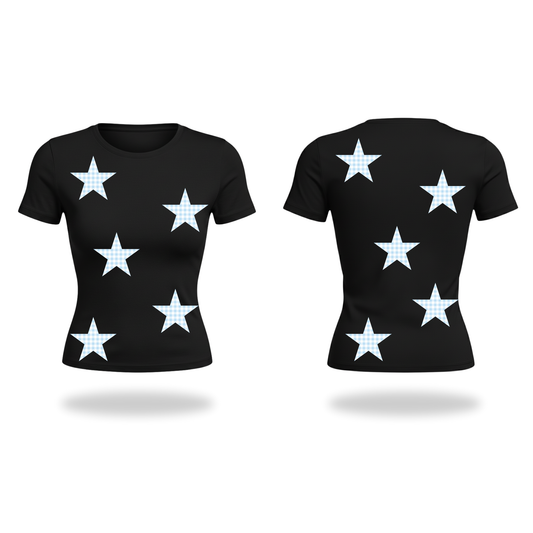 Gingham Stars Fitted Tee