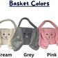 Easter Plush Basket with Long Ears Embroidered - Large