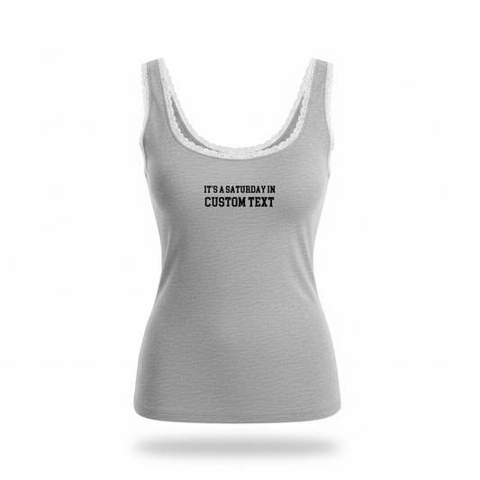 Saturday Lace Trim Tank