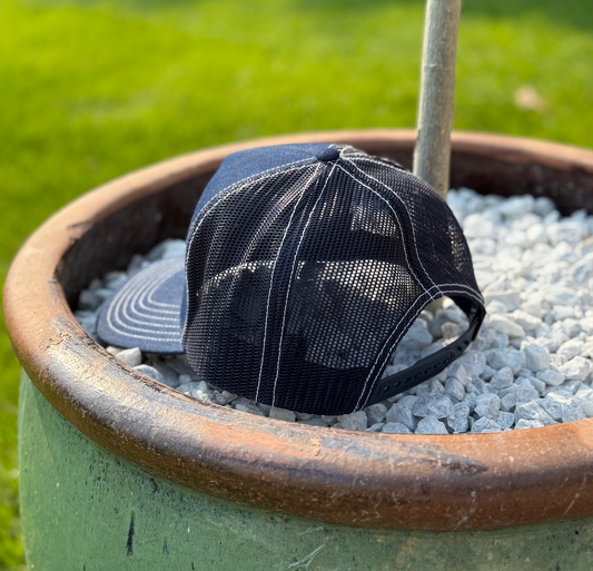 Living the American Dream denim trucker hat