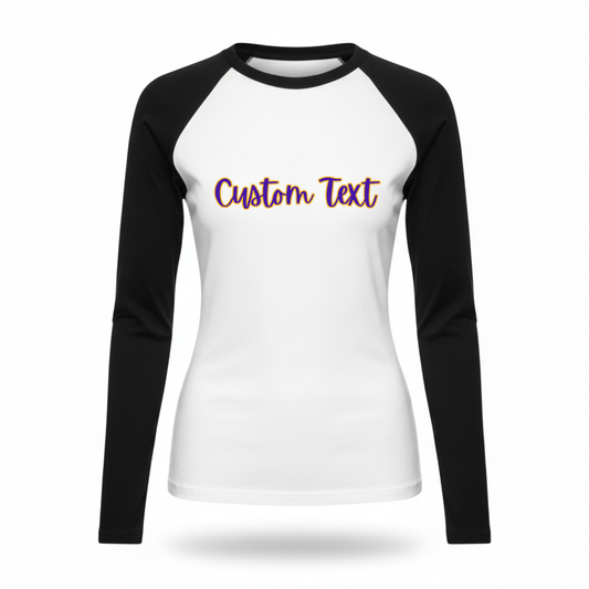 Script Fitted Long Sleeve