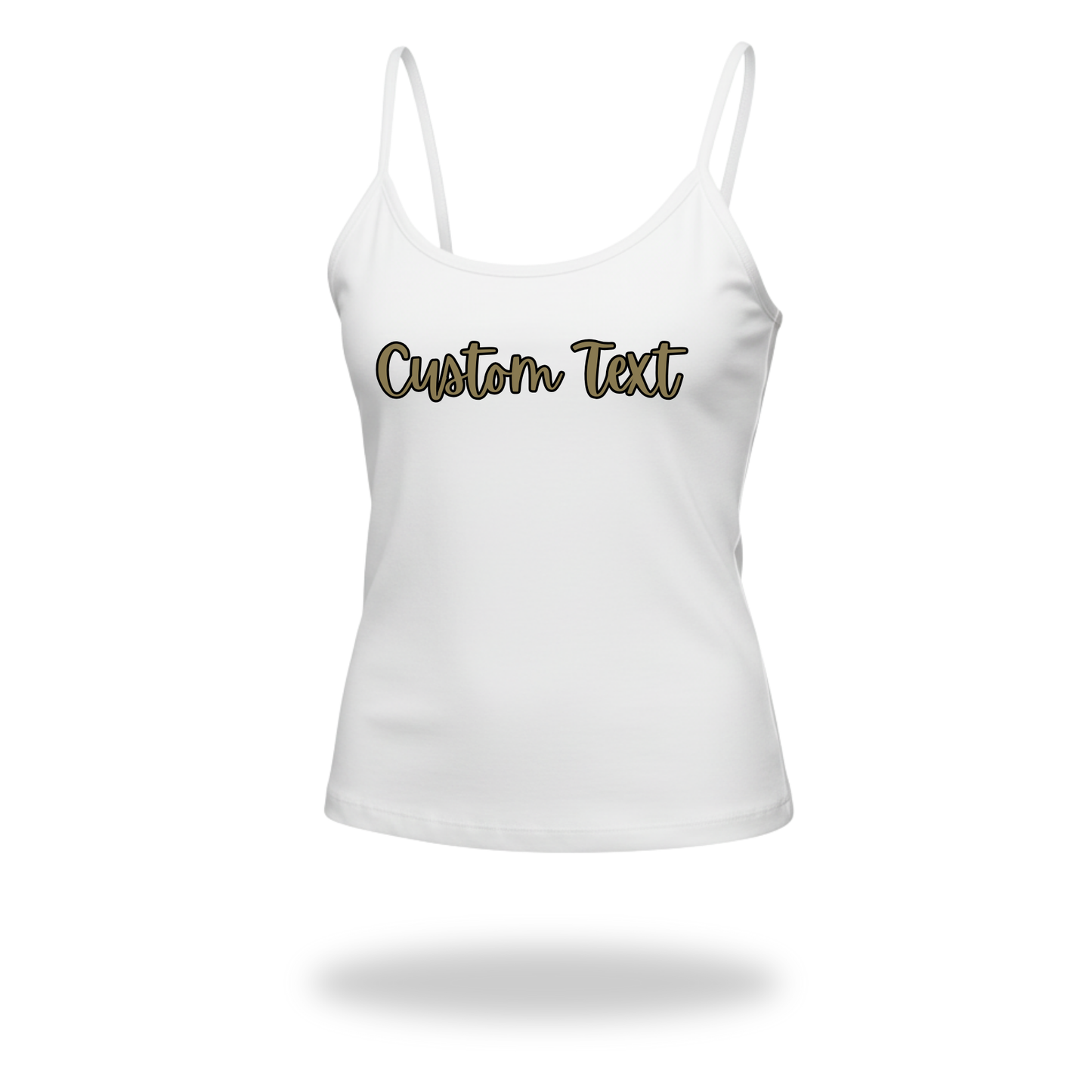 Script Spaghetti Strap Tank