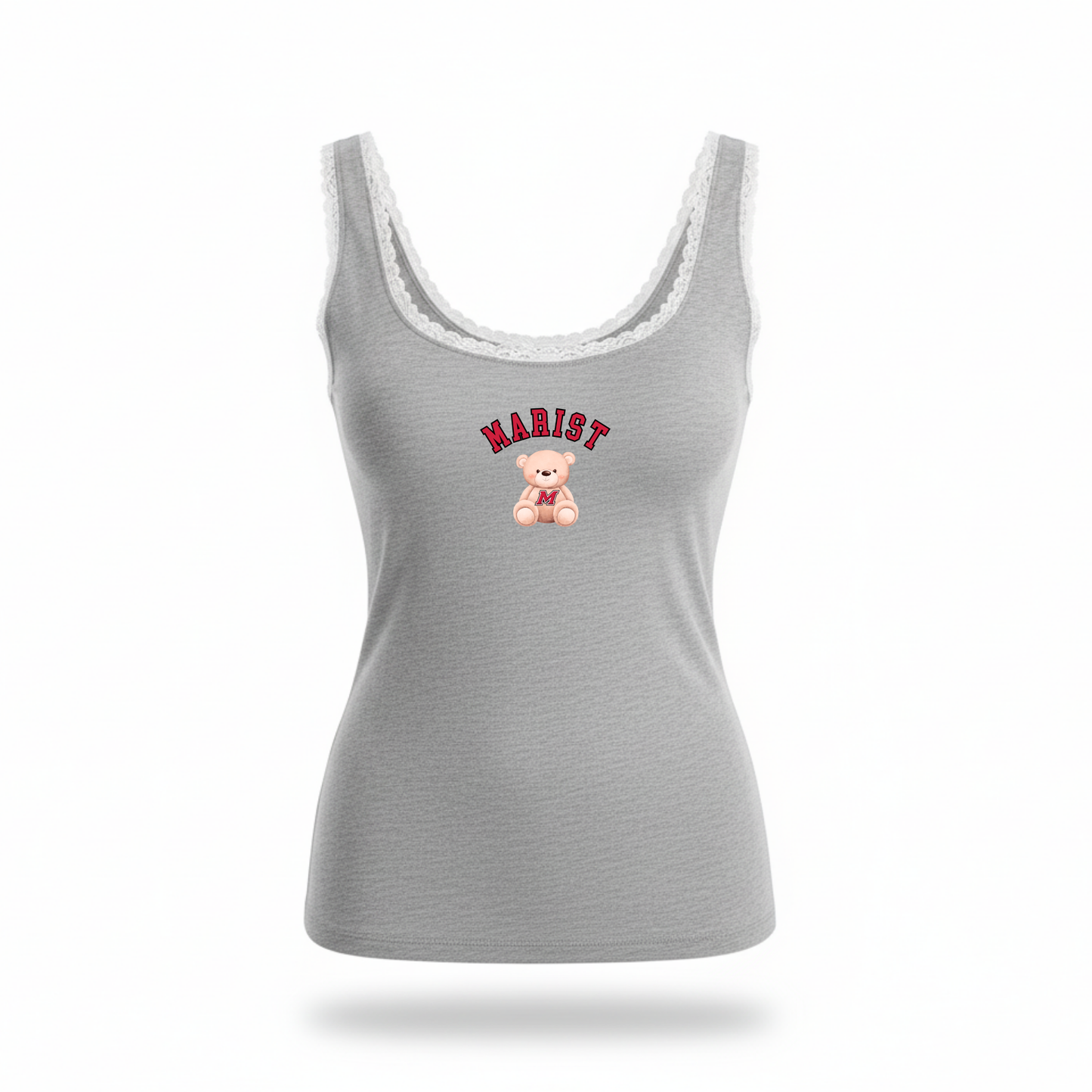 Teddy Bear Lace Trim Tank