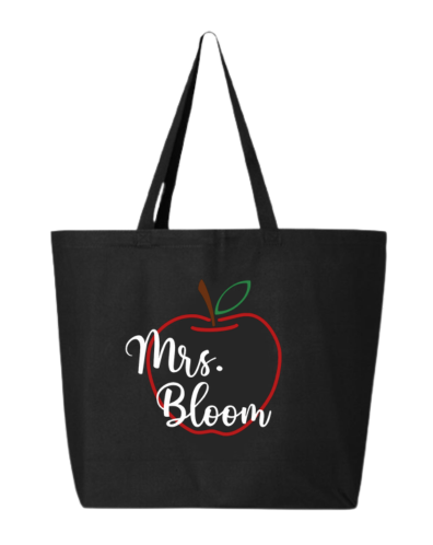 Personalized TOTE-Apple Outline Design Transfer