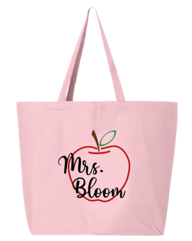 Personalized TOTE-Apple Outline Design Transfer