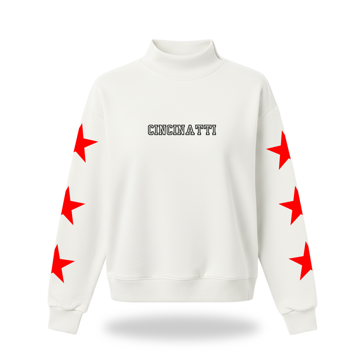 Yearbook Stars Mock Neck