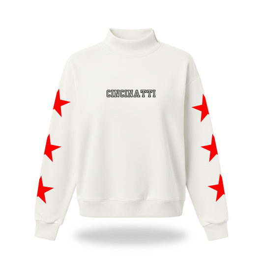 Yearbook Stars Mock Neck