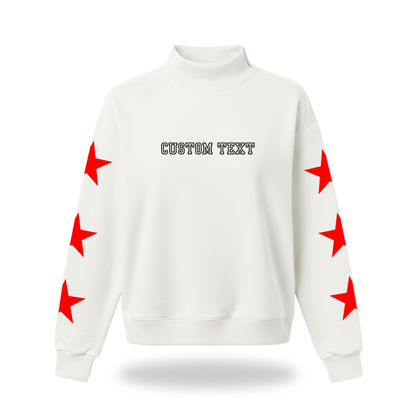 Yearbook Stars Mock Neck