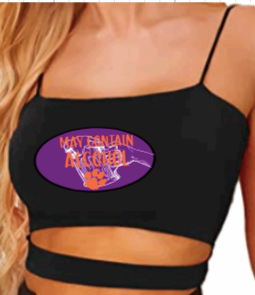 May Contain Slit Crop Top