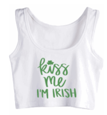 Kiss Me Im Irish Crop Tank