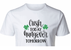 Irish Today Hungover Tomorrow Crop Tee