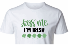 Kiss Me Im Irish Clovers Crop Tee