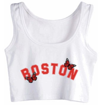 College Butterfly Crop Tank